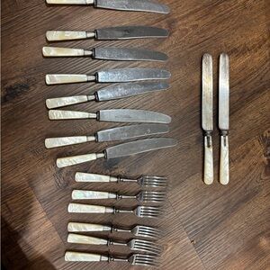 Vintage mother of pearl flatware